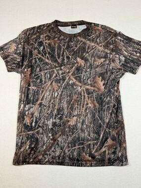 True Timber Camo T-Shirt Men’s Medium Hunting Woodland All Over Print